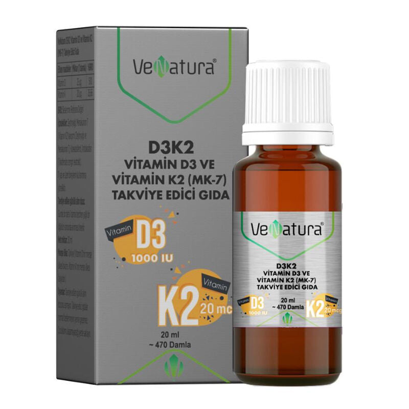 VeNatura D3K2 Vitamin D3 ve Vitamin K2