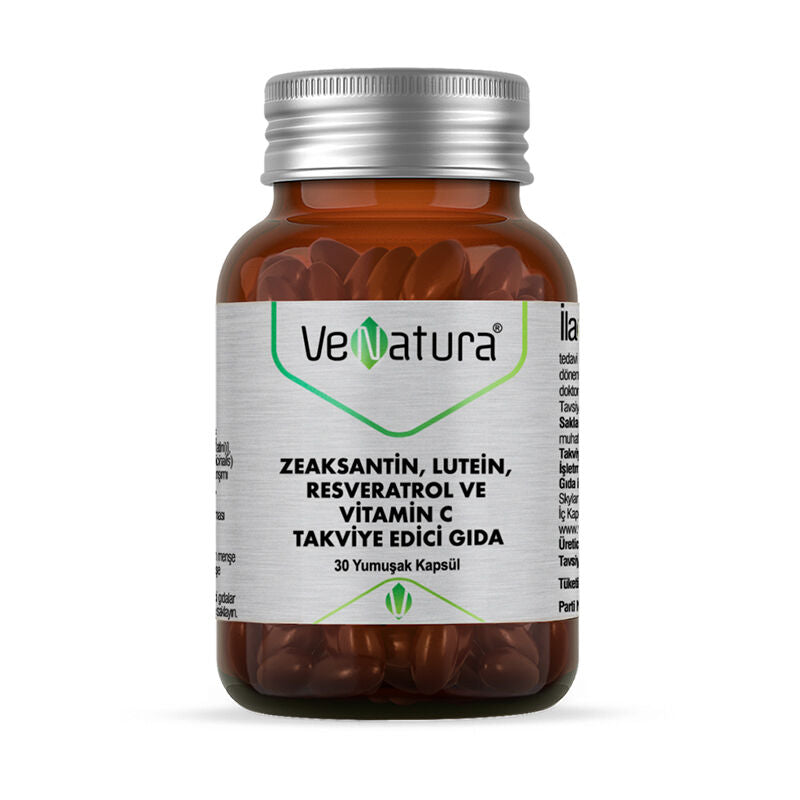 VeNatura Zeaksantin, Lutein, Resveratrol ve Vitamin C 30 Yumuşak Kapsül