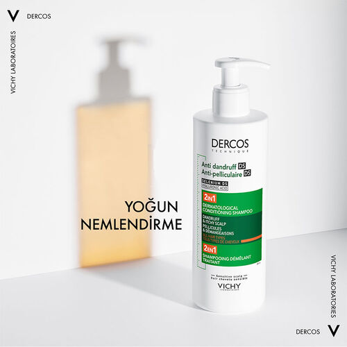 Vichy Dercos Antidandruff Kepek Karsiti 2'si 1 Arada Nemlendirici Sampuan 390ml