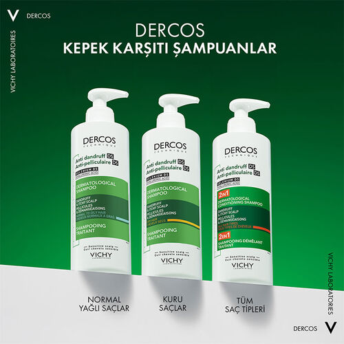 Vichy Dercos Antidandruff Kepek Karsiti 2'si 1 Arada Nemlendirici Sampuan 390ml